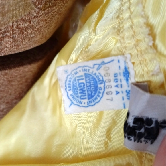 VINTAGE 1960S YELLOW POLKA DOT DRESS AND COAT! " JR. THEME NEW YORK"! UNION MADE - Picture 15 of 16